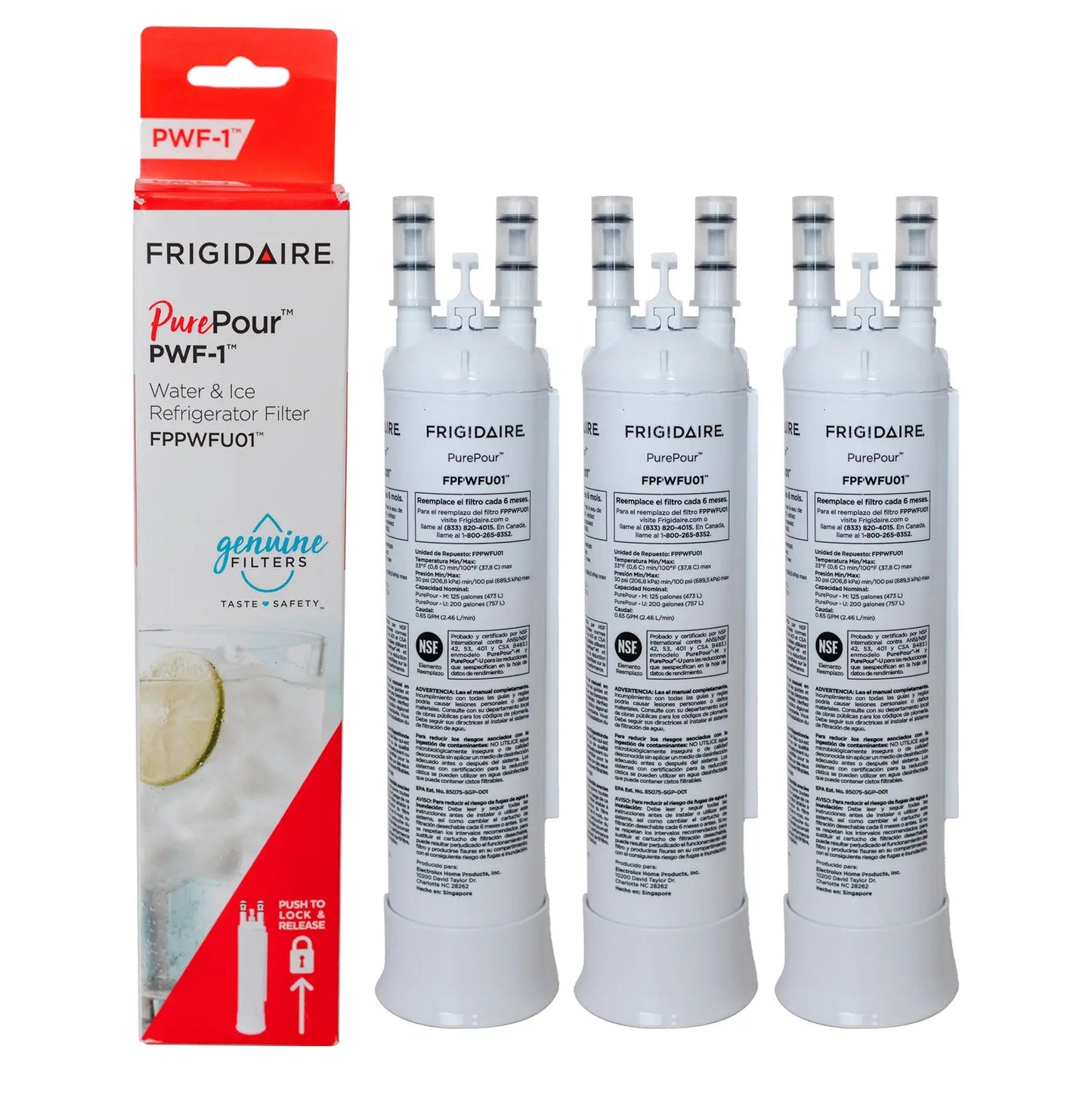 Frigidaire FPPWFU01 PurePour PWF-1 Refrigerator Water Filter Replacement